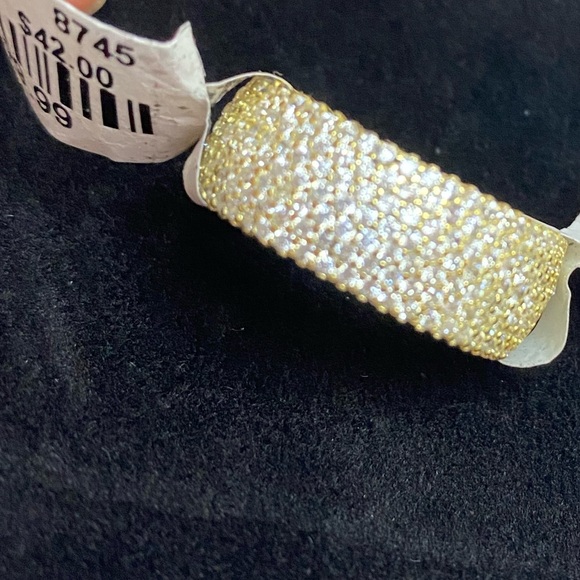 Gold sterling silver ring NWT! So sparkly! Gold tone band with sparkle! - Picture 13 of 16